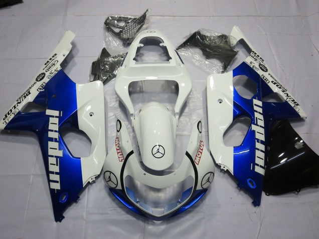 00-02 Jordan Azul & Blanco GSXR 1000 Carenado 00-02 Jordan Azul & Blanco GSXR 1000 Carenado