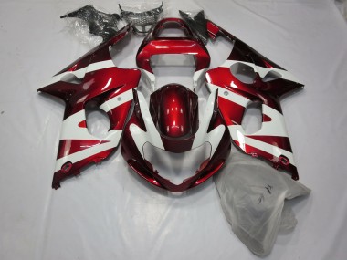 00-02 Rojo Intenso & Blanco GSXR 1000 Carenado