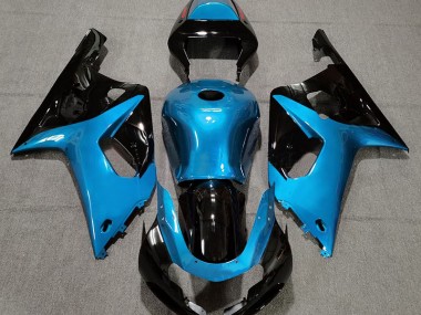 01-03 Azul Claro Brillante & Negro GSXR 600-750 Carenado