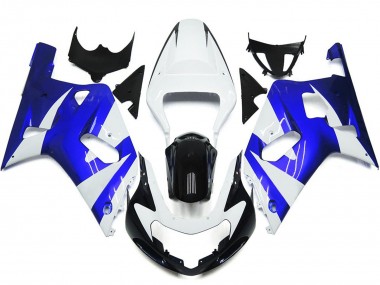 01-03 Estilo Vibrante Azul & Blanco OEM GSXR 600-750 Carenado
