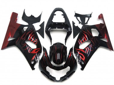 01-03 Rojo Vibrante Llama GSXR 600-750 Carenado