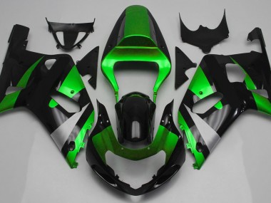 01-03 Verde Brillante & Negro GSXR 600-750 Carenado