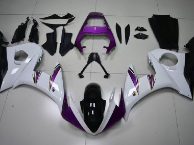 03-04 Acentos En Blanco Brillante & Morado R6 Carenado