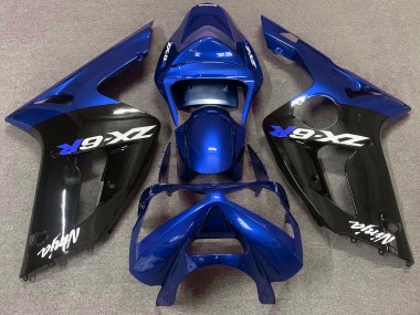 03-04 Azul Brillante & Negro ZX6R Carenado