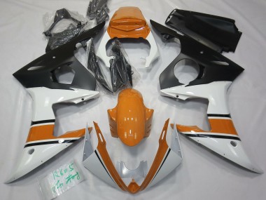 03-04 Blanco Brillante & Naranja R6 Carenado