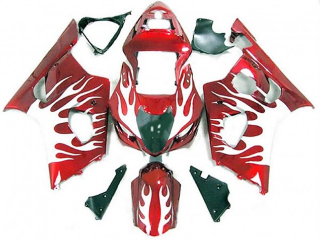 03-04 Blanco & Rojo Llama GSXR 1000 Carenado 03-04 Blanco & Rojo Llama GSXR 1000 Carenado