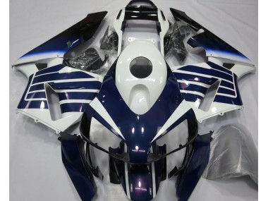 03-04 Desvanecimiento Blanco Brillante & Azul CBR600RR Carenado