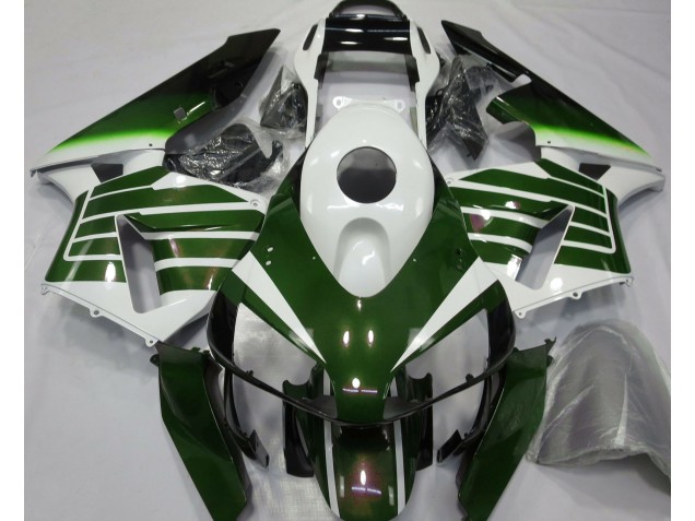 03-04 Desvanecimiento Blanco Brillante & Verde CBR600RR Carenado 03-04 Desvanecimiento Blanco Brillante & Verde CBR600RR Carenado
