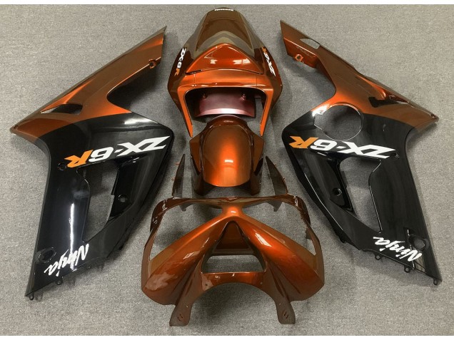 03-04 Naranja Brillante & Negro ZX6R Carenado 03-04 Naranja Brillante & Negro ZX6R Carenado