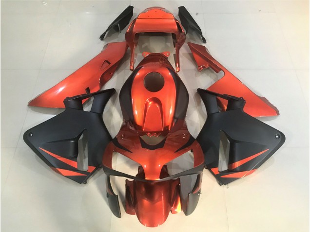 03-04 Naranja & Negro Mate CBR600RR Carenado 03-04 Naranja & Negro Mate CBR600RR Carenado