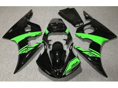 03-04 Negro Brillante & Verde R6 Carenado