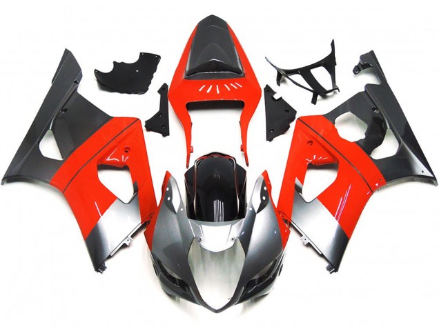 03-04 Rojo Liso & Plateado GSXR 1000 Carenado 03-04 Rojo Liso & Plateado GSXR 1000 Carenado