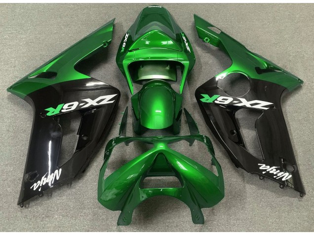 03-04 Verde Brillante & Negro ZX6R Carenado 03-04 Verde Brillante & Negro ZX6R Carenado