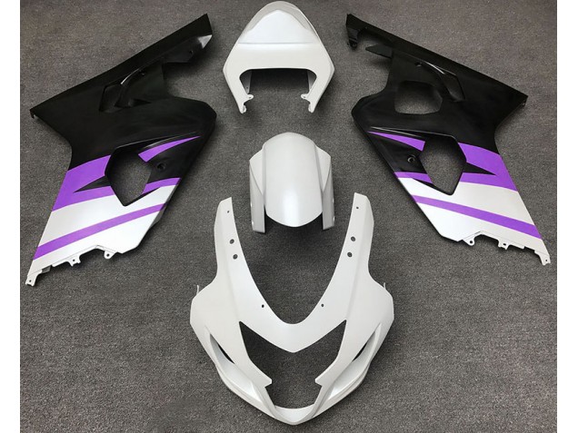 04-05 Blanco Mate & Morado GSXR 600-750 Carenado 04-05 Blanco Mate & Morado GSXR 600-750 Carenado