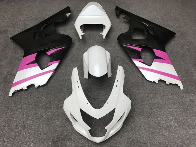 04-05 Blanco Mate & Rosa GSXR 600-750 Carenado 04-05 Blanco Mate & Rosa GSXR 600-750 Carenado