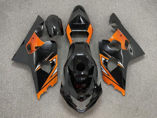 04-05 Negro Brillante & Naranja GSXR 600-750 Carenado 04-05 Negro Brillante & Naranja GSXR 600-750 Carenado