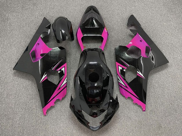 04-05 Negro Brillante & Rosa GSXR 600-750 Carenado 04-05 Negro Brillante & Rosa GSXR 600-750 Carenado
