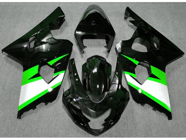04-05 Negro Brillante & Verde GSXR 600-750 Carenado 04-05 Negro Brillante & Verde GSXR 600-750 Carenado
