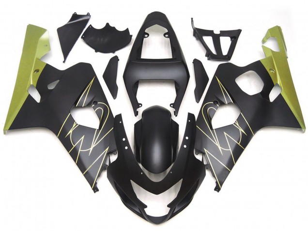 04-05 Negro Mate & Oro Corona Personalizado GSXR 600-750 Carenado 04-05 Negro Mate & Oro Corona Personalizado GSXR 600-750 Carenado