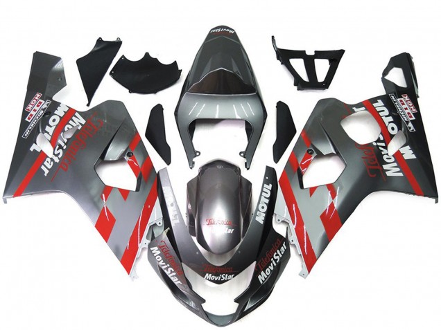 04-05 Plata & Rojo Movistar GSXR 600-750 Carenado 04-05 Plata & Rojo Movistar GSXR 600-750 Carenado