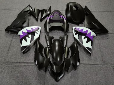 04-05 Tiburón Negro Mate & Morado ZX10R Carenado