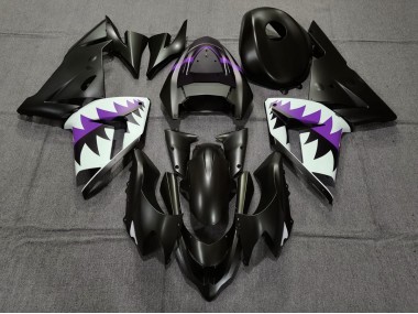 04-05 Tiburón Negro Mate & Morado ZX10R Carenado