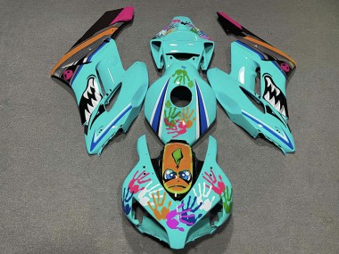 04-05 Tiburón Verde Azulado CBR1000RR Carenado