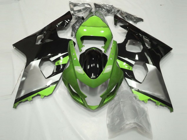 04-05 Verde Claro Plateado & Negro GSXR 600-750 Carenado 04-05 Verde Claro Plateado & Negro GSXR 600-750 Carenado