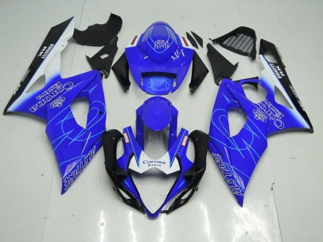 05-06 Azul & Blanco Corona GSXR 1000 Carenado 05-06 Azul & Blanco Corona GSXR 1000 Carenado