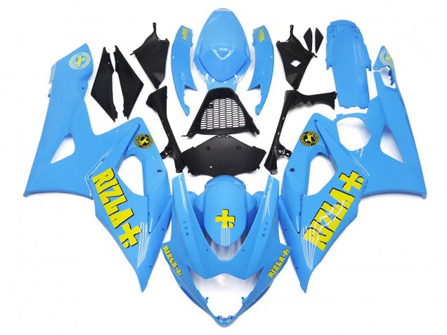 05-06 Blanco Azul Con Amarillo Rizla GSXR 1000 Carenado 05-06 Blanco Azul Con Amarillo Rizla GSXR 1000 Carenado