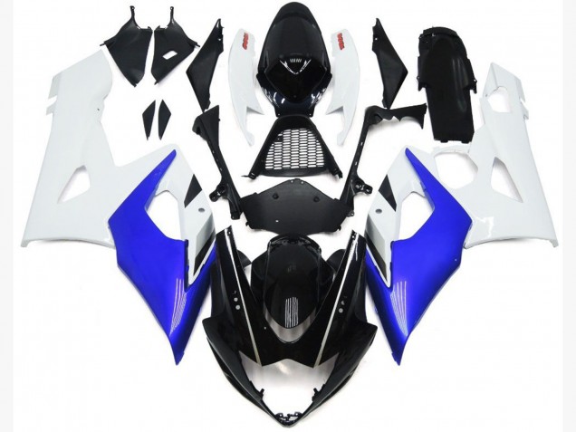 05-06 Brillo Azul & Blanco Brillo GSXR 1000 Carenado 05-06 Brillo Azul & Blanco Brillo GSXR 1000 Carenado