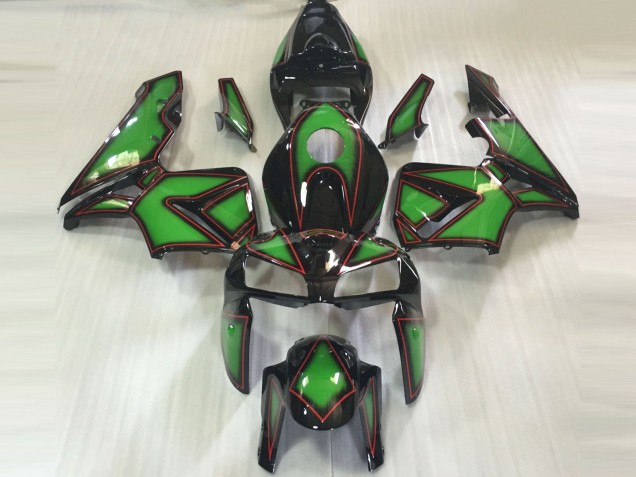 05-06 Contorno Verde & Rojo CBR600RR Carenado 05-06 Contorno Verde & Rojo CBR600RR Carenado