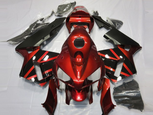 05-06 Diseño Rojo & Negro Brillante CBR600RR Carenado 05-06 Diseño Rojo & Negro Brillante CBR600RR Carenado