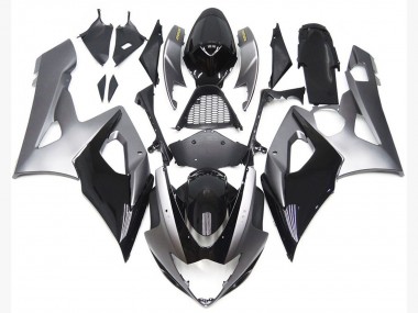 05-06 Estilo Plateado & Negro Brillante GSXR 1000 Carenado