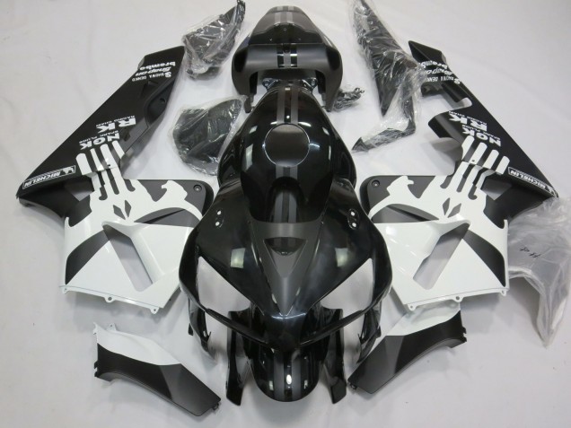 05-06 Logotipo De Punisher En Blanco & Negro Mate CBR600RR Carenado 05-06 Logotipo De Punisher En Blanco & Negro Mate CBR600RR Carenado
