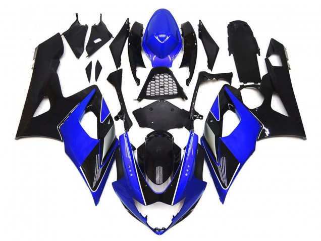 05-06 Negro & Azul Brillante Con Plata GSXR 1000 Carenado 05-06 Negro & Azul Brillante Con Plata GSXR 1000 Carenado