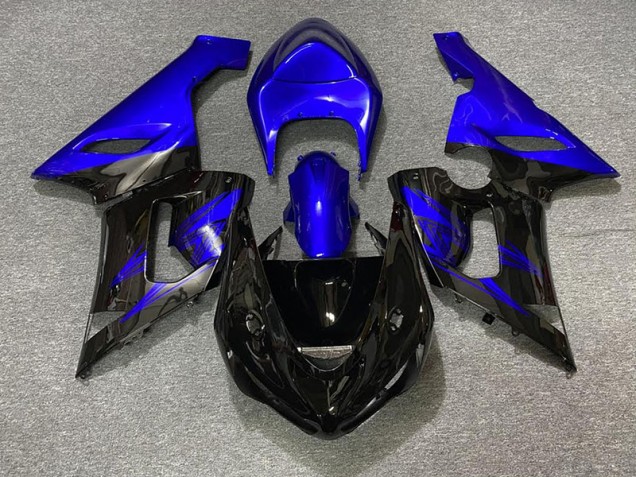 05-06 Negro Brillante & Azul ZX6R Carenado