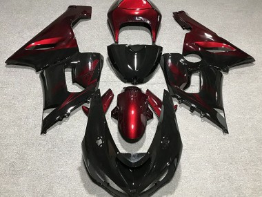 05-06 Negro Brillante & Rojo Intenso ZX6R Carenado