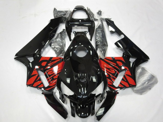 05-06 Negro & Rojo Tribal CBR600RR Carenado 05-06 Negro & Rojo Tribal CBR600RR Carenado