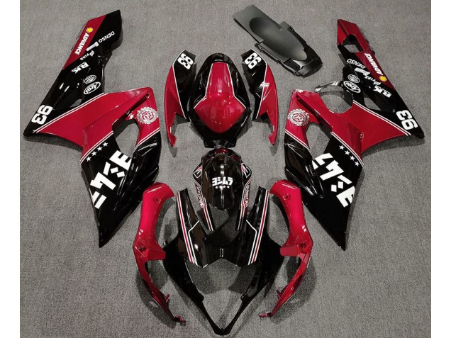 05-06 Rojo Brillante & Negro Personalizado GSXR 1000 Carenado 05-06 Rojo Brillante & Negro Personalizado GSXR 1000 Carenado