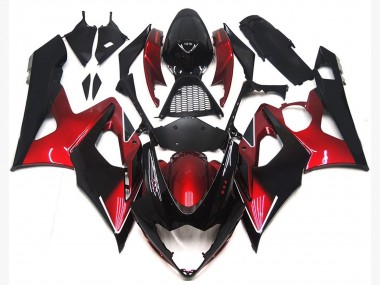 05-06 Rojo Granate & Negro Brillante GSXR 1000 Carenado