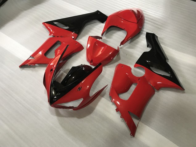 05-06 Rojo & Negro Personalizados ZX6R Carenado 05-06 Rojo & Negro Personalizados ZX6R Carenado
