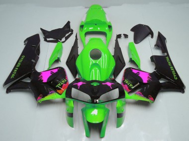 05-06 Salpicadura Rosa Sobre Verde CBR600RR Carenado