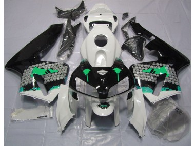 05-06 Salpicadura Turquesa Sobre Negro Brillante CBR600RR Carenado