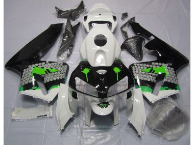 05-06 Salpicadura Verde Sobre Negro Brillante CBR600RR Carenado
