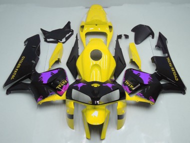 05-06 Salpicaduras De Amarillo Brillante & Morado CBR600RR Carenado