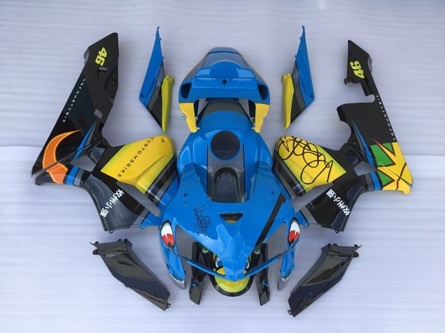 05-06 Tiburón Azul & Amarillo CBR600RR Carenado 05-06 Tiburón Azul & Amarillo CBR600RR Carenado