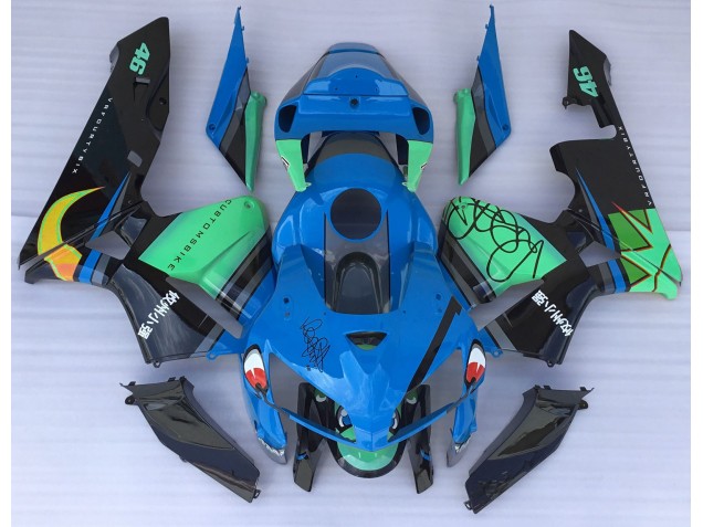 05-06 Tiburón Azul & Verde CBR600RR Carenado 05-06 Tiburón Azul & Verde CBR600RR Carenado