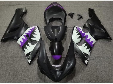 05-06 Tiburón Negro Mate & Morado ZX6R Carenado