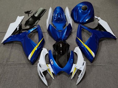 06-07 Azul Brillante Blanco & Amarillo GSXR 600-750 Carenado
